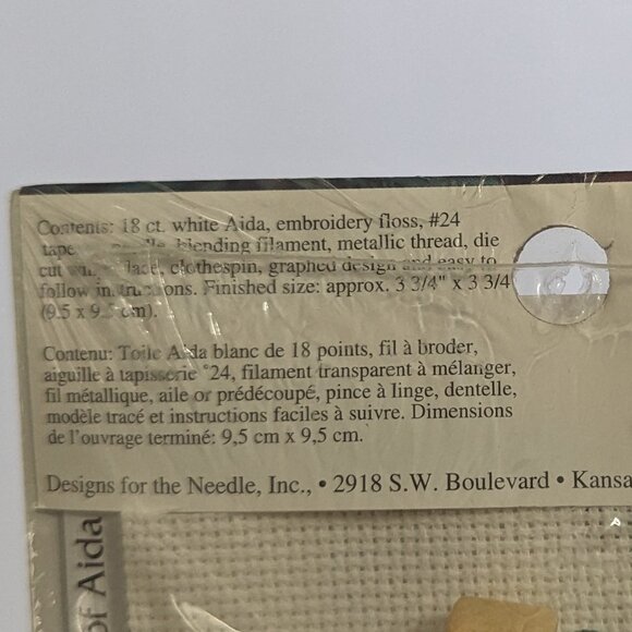 Crewel Needlepoint Designs for The Needle Angel Cross Stitch Embroidery Kit 1998 - Picture 2 of 3